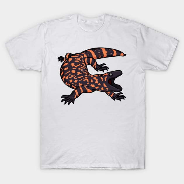 Hungry gila monster lizard cartoon illustration T-Shirt by Cartoons of fun